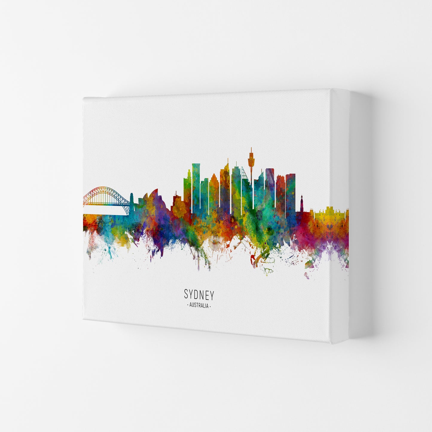 Sydney Australia Skyline Art Print by Michael Tompsett Canvas