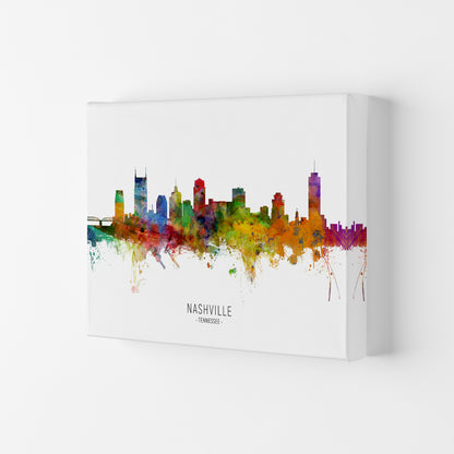 Nashville Tennessee Skyline Art Print by Michael Tompsett Canvas