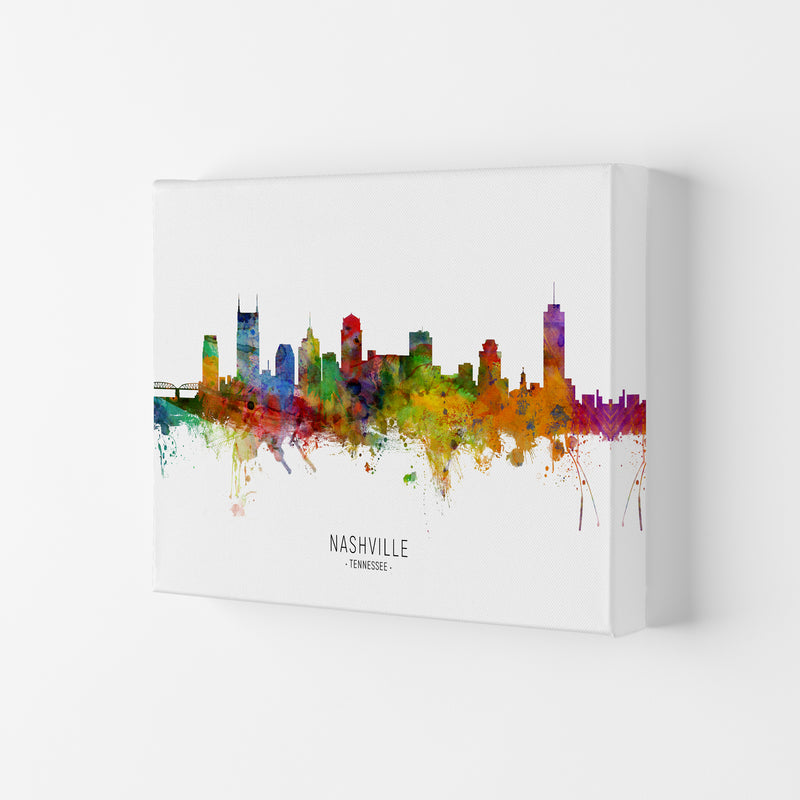 Nashville Tennessee Skyline Art Print by Michael Tompsett Canvas