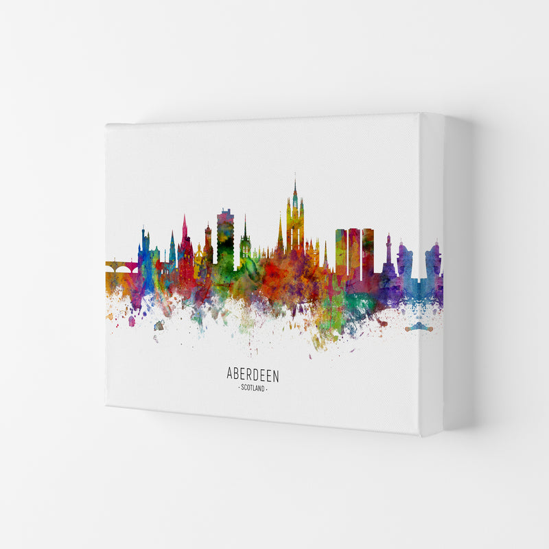 Aberdeen Scotland Skyline Art Print by Michael Tompsett Canvas