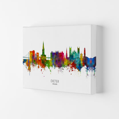 Exeter England Skyline Art Print by Michael Tompsett Canvas