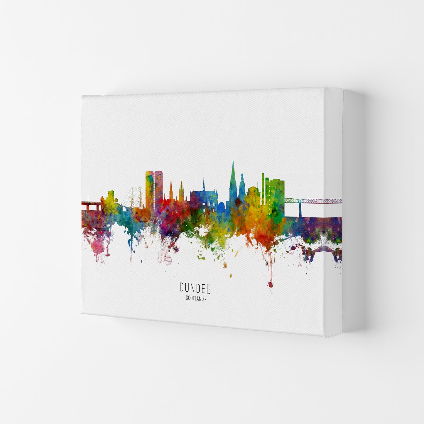 Dundee Scotland Skyline Art Print by Michael Tompsett Canvas