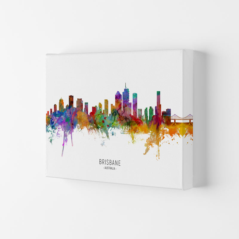 Brisbane Australia Skyline Art Print by Michael Tompsett Canvas