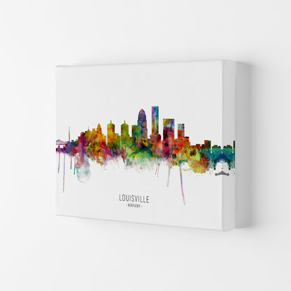 Louisville Kentucky Skyline Art Print by Michael Tompsett Canvas