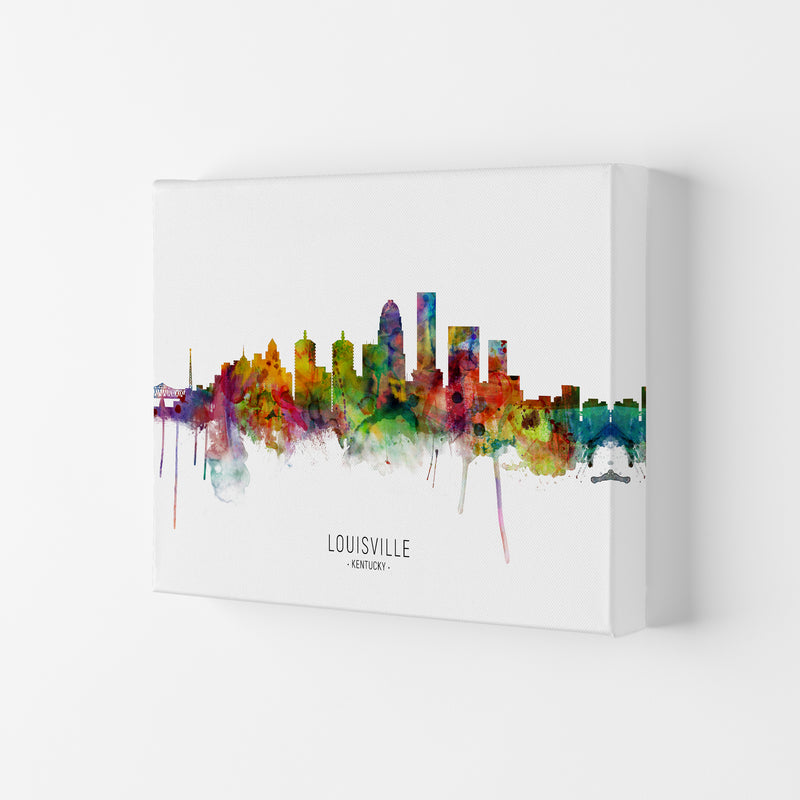 Louisville Kentucky Skyline Art Print by Michael Tompsett Canvas