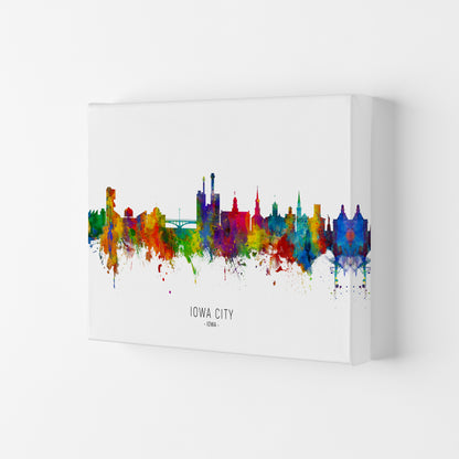 Iowa City Iowa Skyline Art Print by Michael Tompsett Canvas