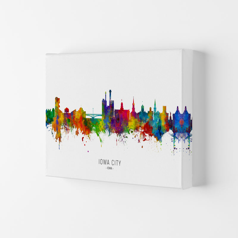 Iowa City Iowa Skyline Art Print by Michael Tompsett Canvas