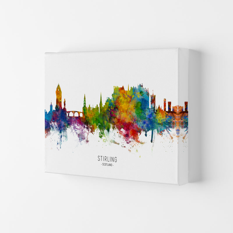 Stirling Scotland Skyline Art Print by Michael Tompsett Canvas