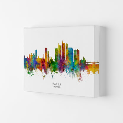 Manila Philippines Skyline Art Print by Michael Tompsett Canvas