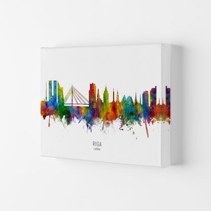 Riga Latvia Skyline Art Print by Michael Tompsett Canvas