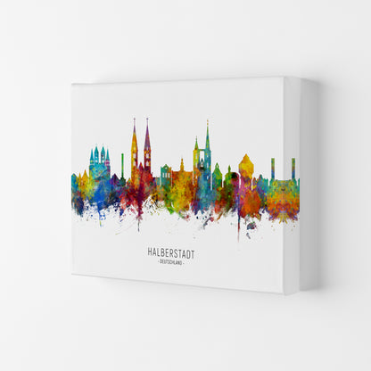 Halberstadt Deutschland Skyline Art Print by Michael Tompsett Canvas