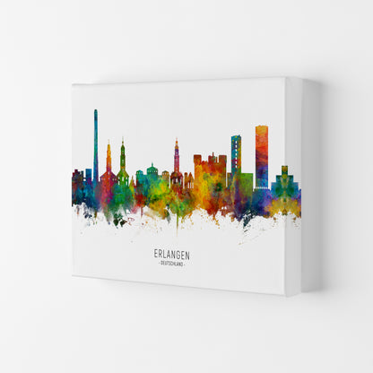 Erlangen Deutschland Skyline Art Print by Michael Tompsett Canvas