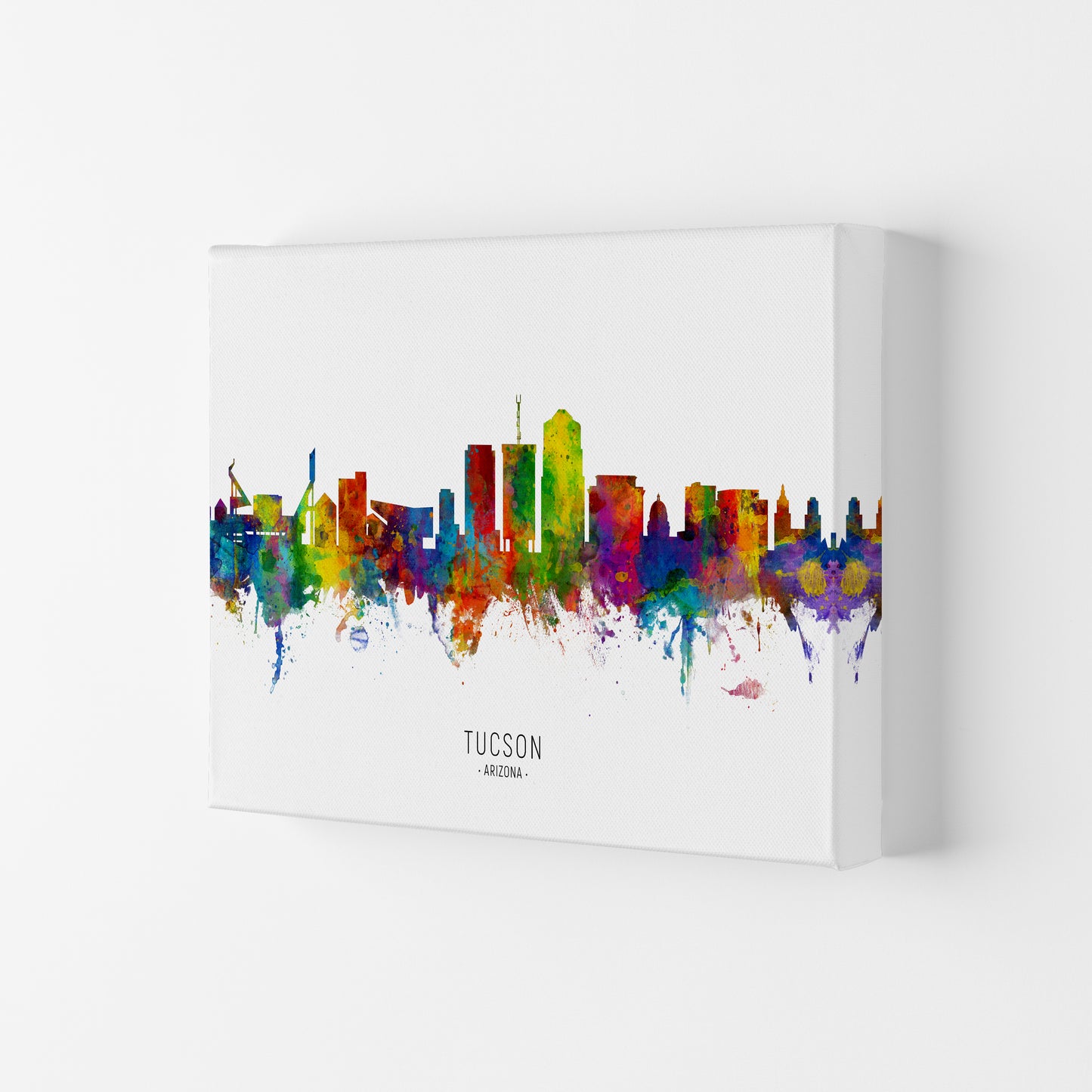 Tucson Arizona Skyline Art Print by Michael Tompsett Canvas