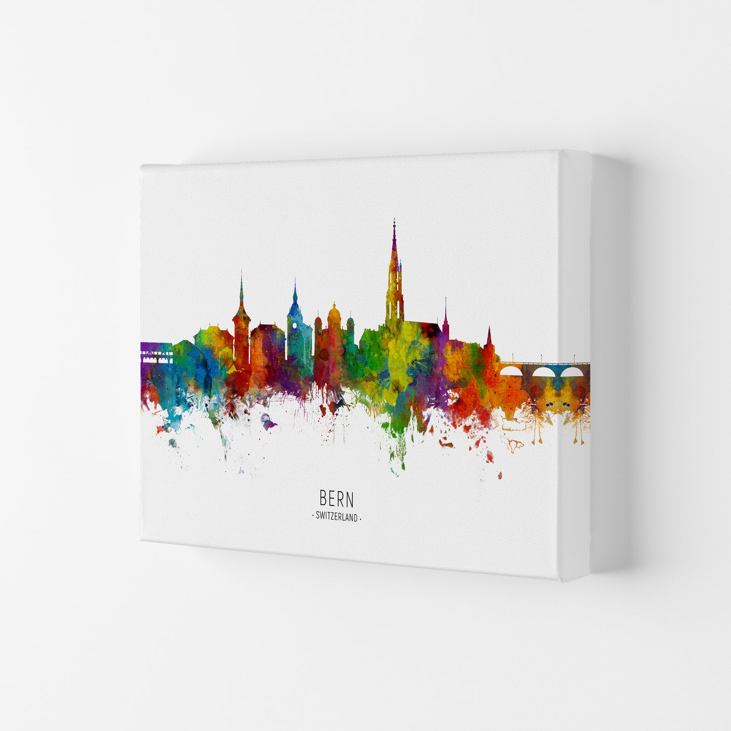 Bern Switzerland Skyline Art Print by Michael Tompsett Canvas