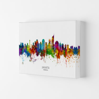 Jakarta Indonesia Skyline Art Print by Michael Tompsett Canvas