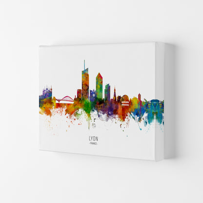 Lyon France Skyline Art Print by Michael Tompsett Canvas
