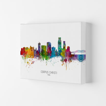 Corpus Christi Texas Skyline Art Print by Michael Tompsett Canvas