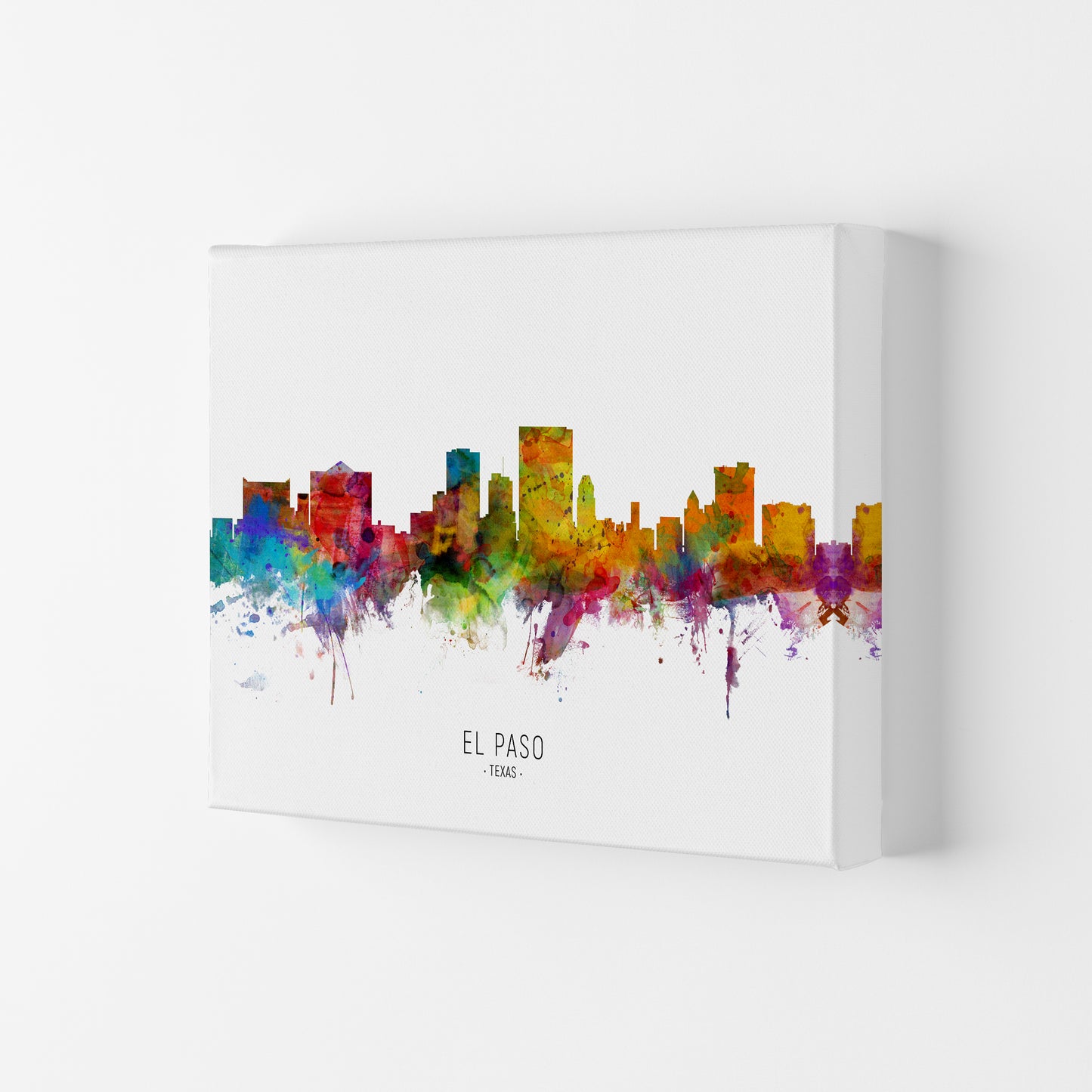 El Paso Texas Skyline Art Print by Michael Tompsett Canvas