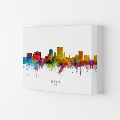 El Paso Texas Skyline Art Print by Michael Tompsett Canvas