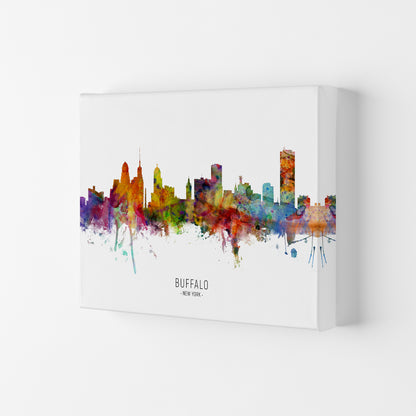 Buffalo New York Skyline Art Print by Michael Tompsett Canvas