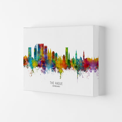 The Hague Netherlands Skyline Art Print by Michael Tompsett Canvas