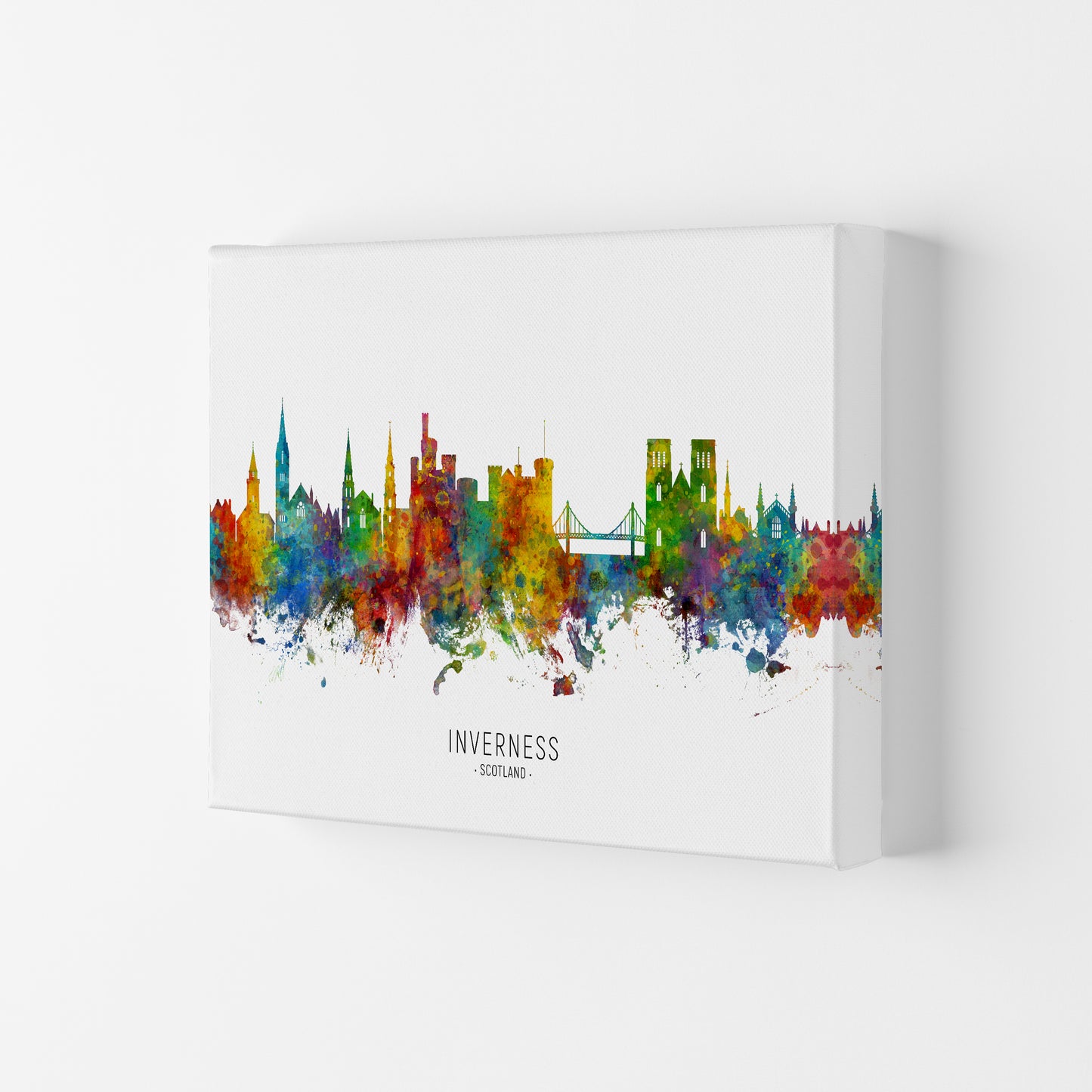 Inverness Scotland Skyline Art Print by Michael Tompsett Canvas