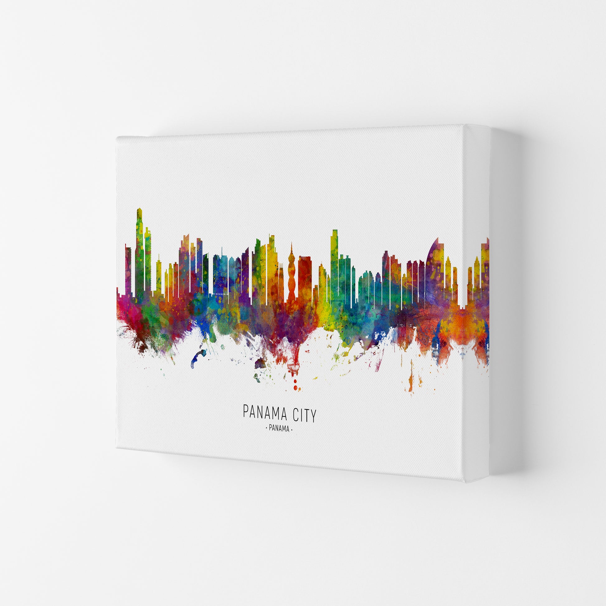 Panama City Panama Skyline Art Print by Michael Tompsett Canvas