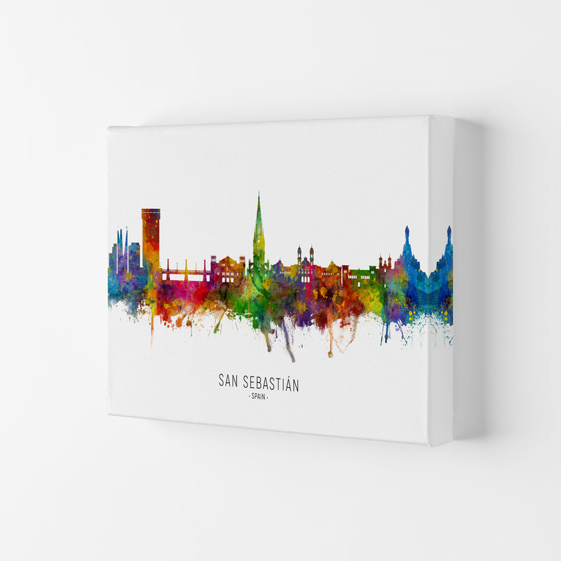 San Sebastian Spain Skyline Art Print by Michael Tompsett Canvas
