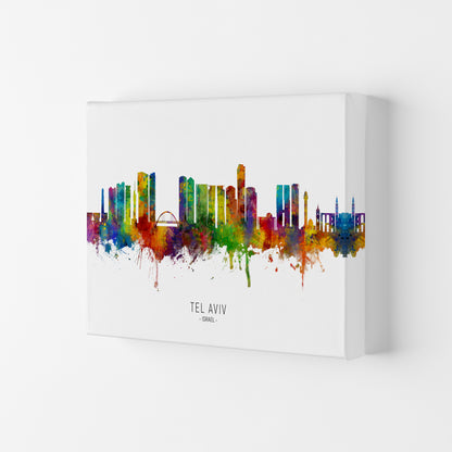 Tel Aviv Israel Skyline Art Print by Michael Tompsett Canvas