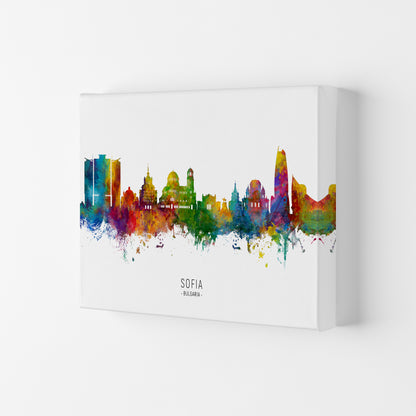 Sofia Bulgaria Skyline Art Print by Michael Tompsett Canvas