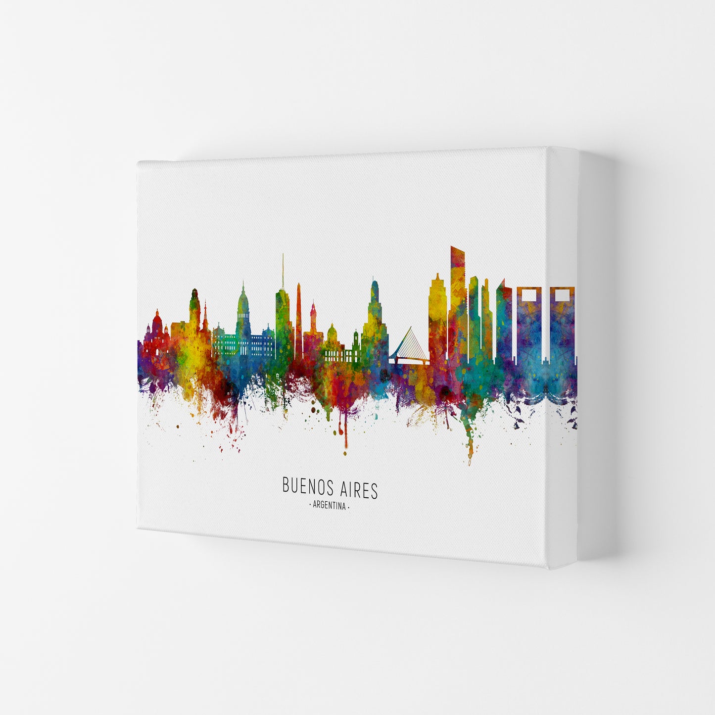 Buenos Aires Argentina Skyline Art Print by Michael Tompsett Canvas