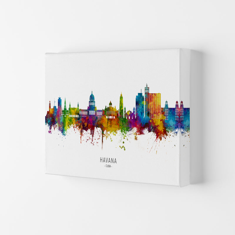Havana Cuba Skyline Art Print by Michael Tompsett Canvas