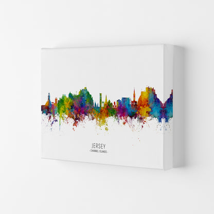 Jersey Channel Islands Skyline Art Print by Michael Tompsett Canvas