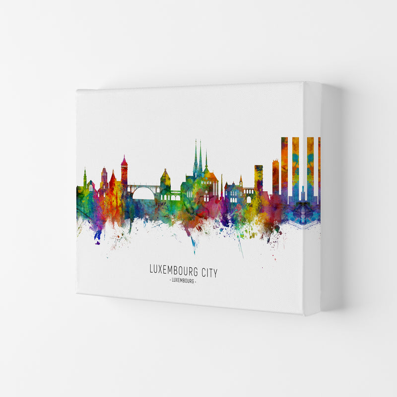 Luxembourg City Luxembourg Skyline Print by Michael Tompsett Canvas
