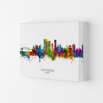 Chattanooga Tennessee Skyline Art Print by Michael Tompsett Canvas