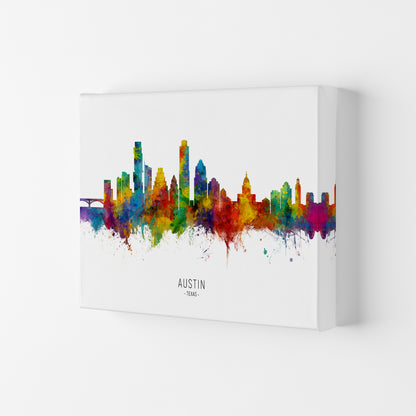 Austin Texas Skyline Art Print by Michael Tompsett Canvas