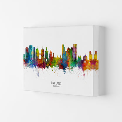 Oakland California Skyline Art Print by Michael Tompsett Canvas