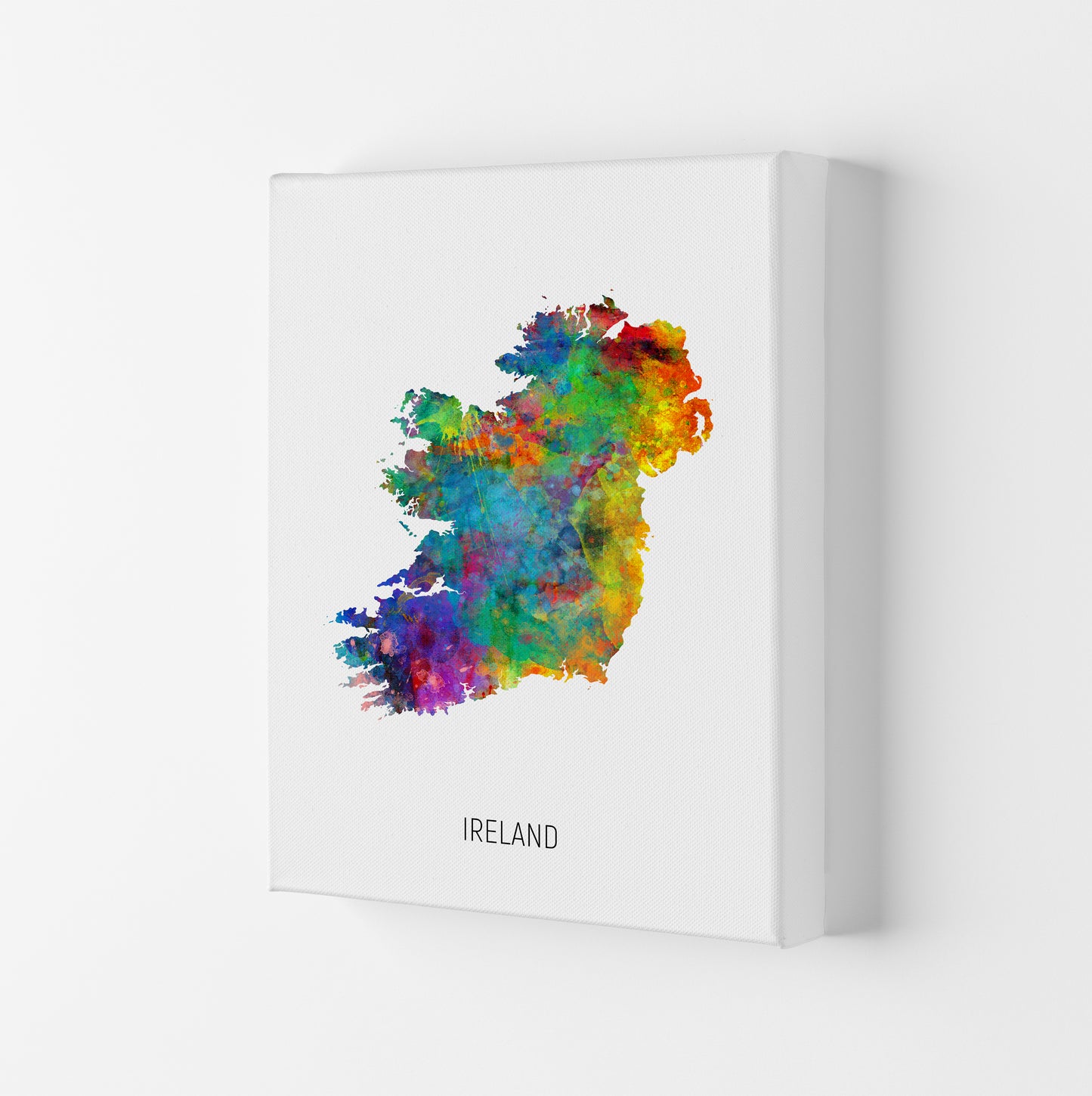 Ireland Watercolour Map Art Print by Michael Tompsett Canvas