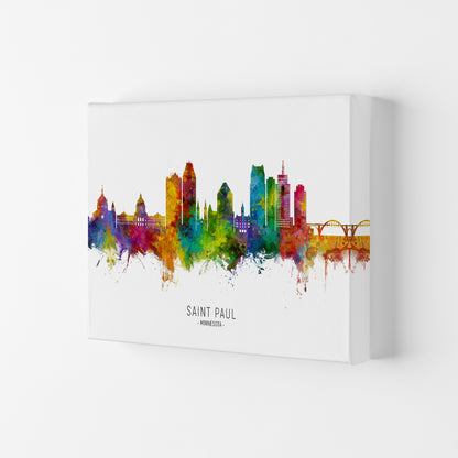 Saint Paul Minnesota Skyline Art Print by Michael Tompsett Canvas