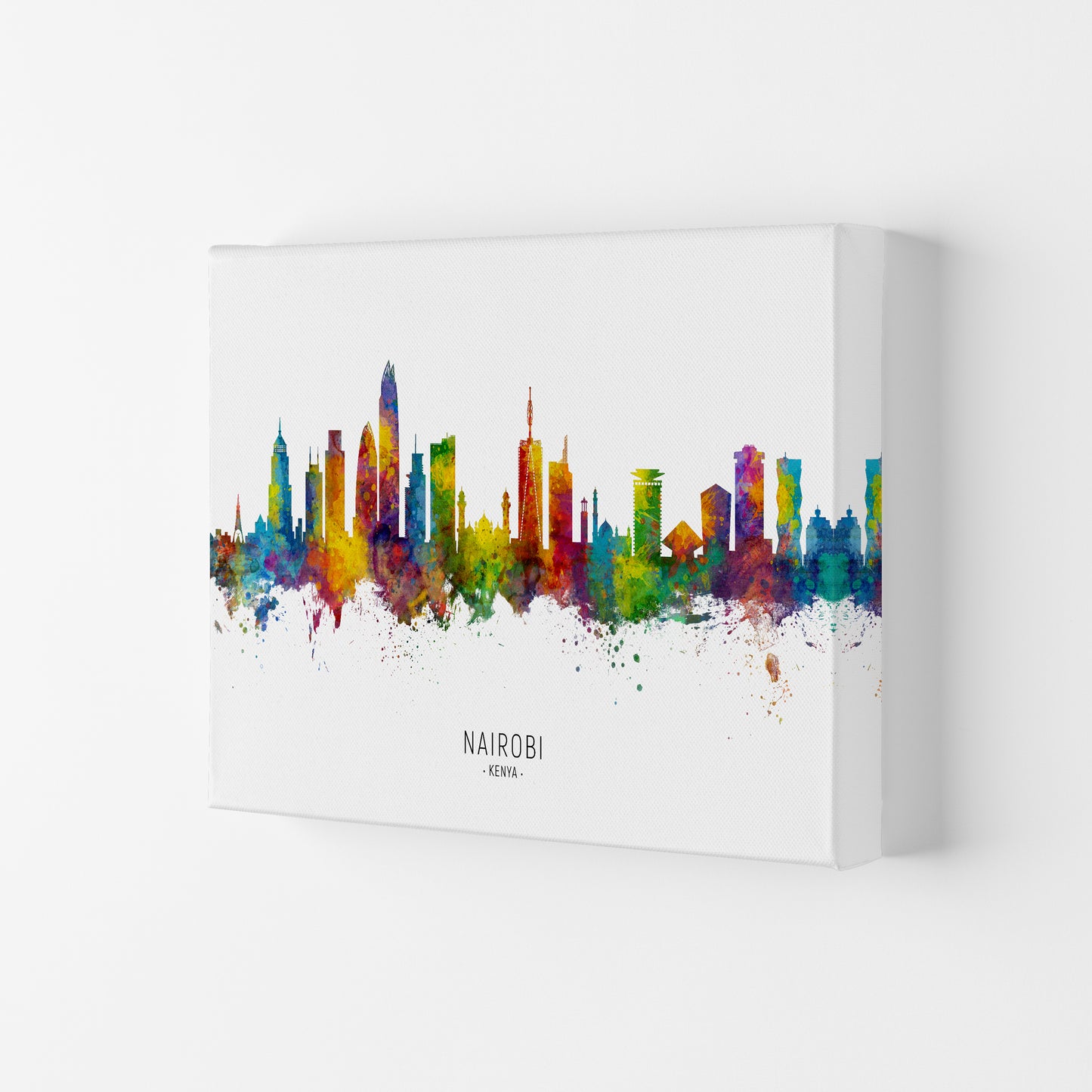 Nairobi Kenya Skyline Art Print by Michael Tompsett Canvas