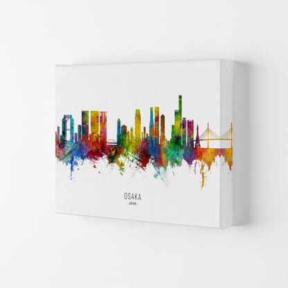 Osaka Japan Skyline Art Print by Michael Tompsett Canvas