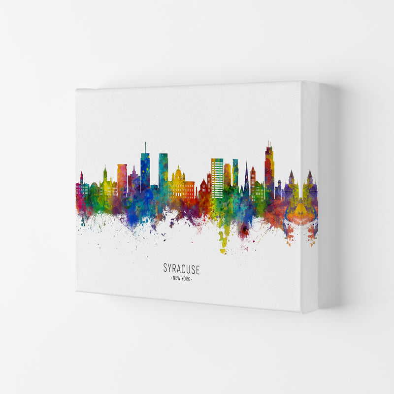 Syracuse New York Skyline Art Print by Michael Tompsett Canvas