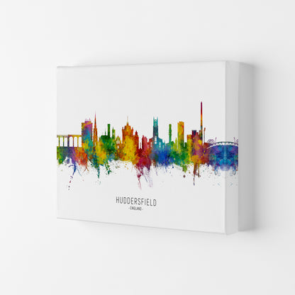 Huddersfield England Skyline Art Print by Michael Tompsett Canvas