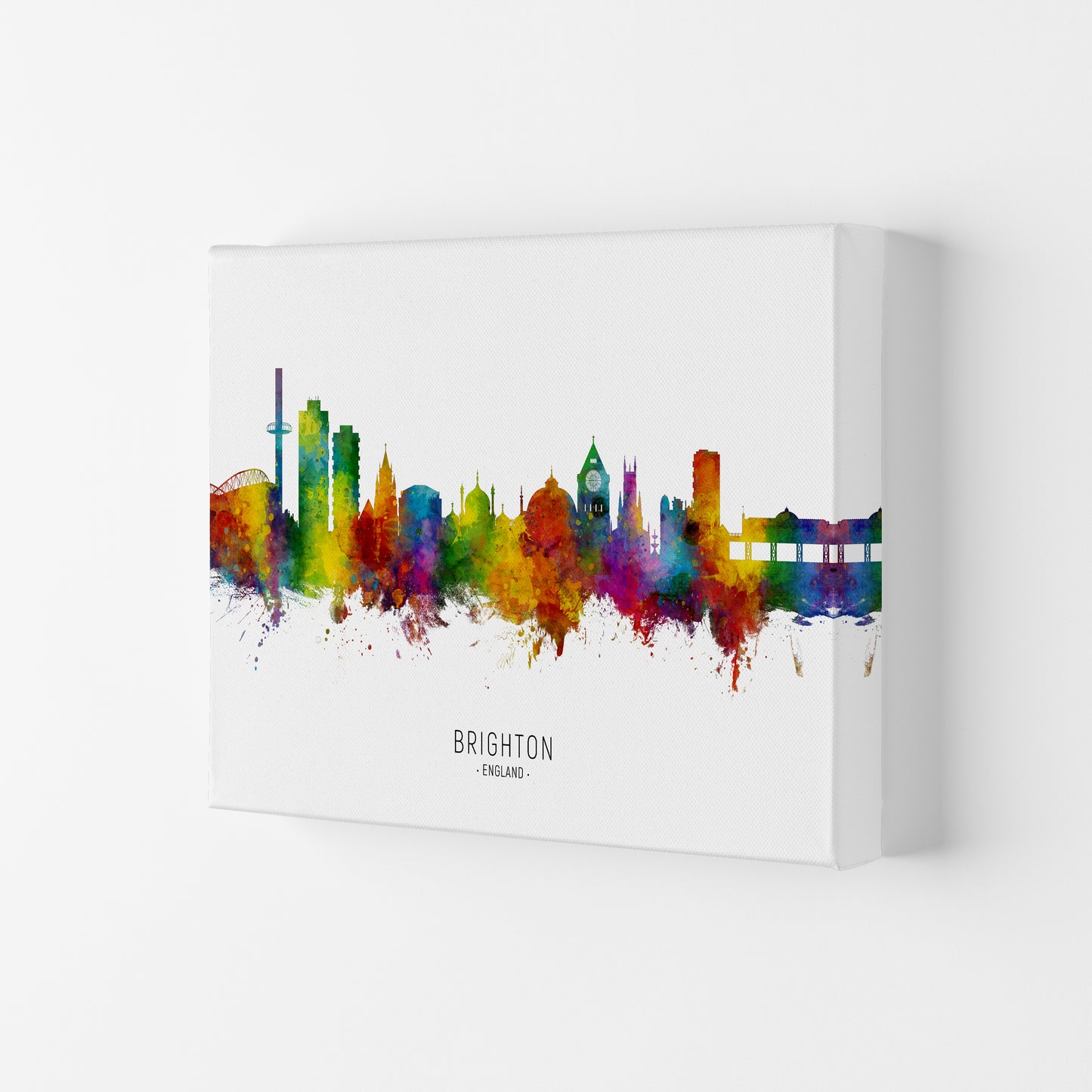 Brighton England Skyline Art Print by Michael Tompsett Canvas