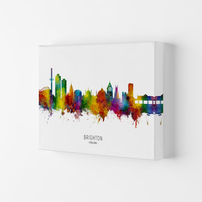 Brighton England Skyline Art Print by Michael Tompsett Canvas