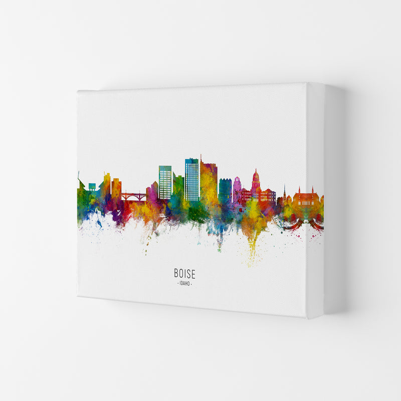 Boise Idaho Skyline Art Print by Michael Tompsett Canvas