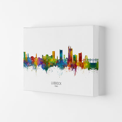 Lubbock Texas Skyline Art Print by Michael Tompsett Canvas