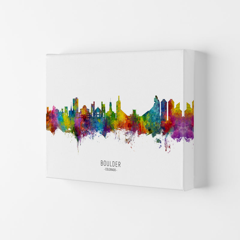 Boulder Colorado Skyline Art Print by Michael Tompsett Canvas