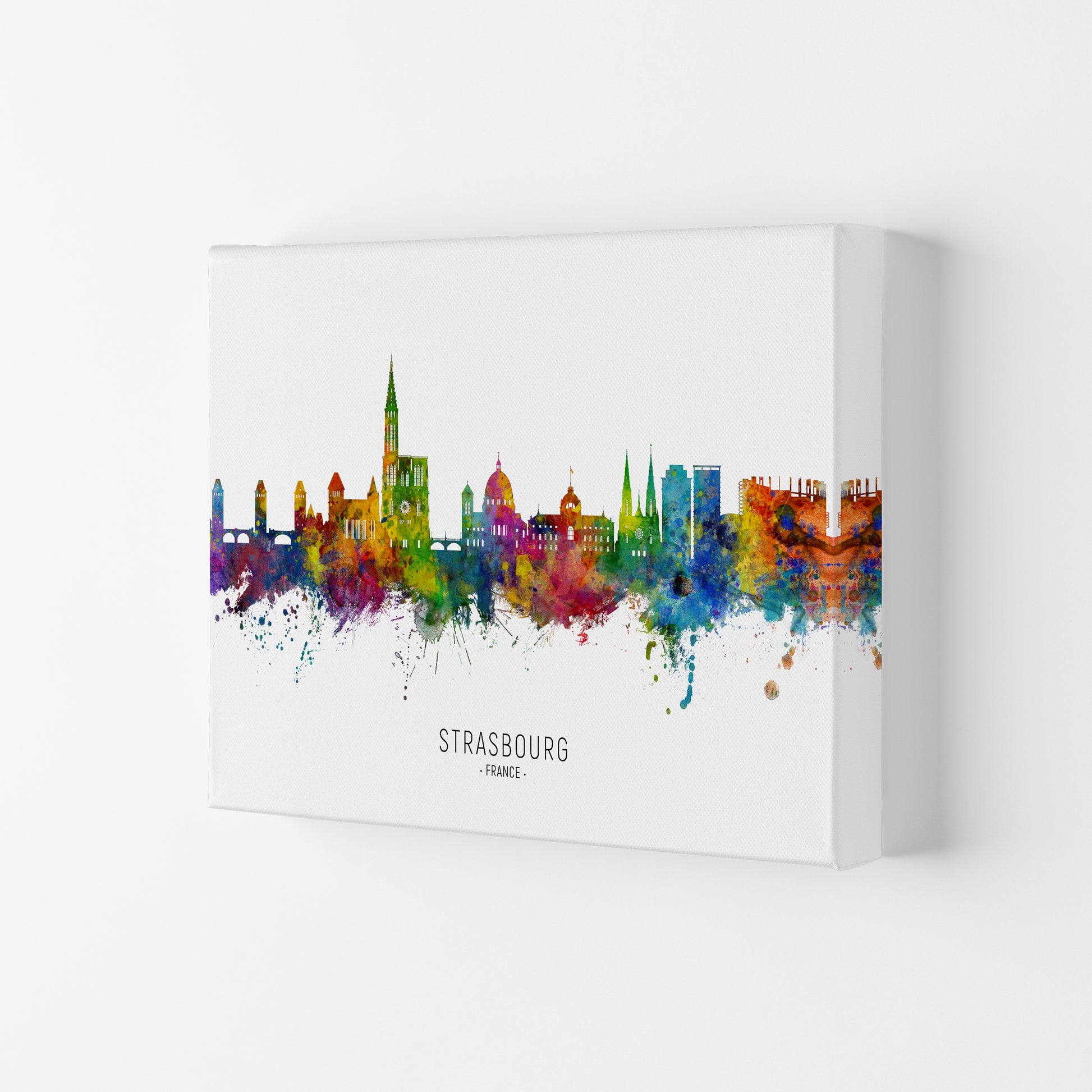 Strasbourg France Skyline Art Print by Michael Tompsett Canvas