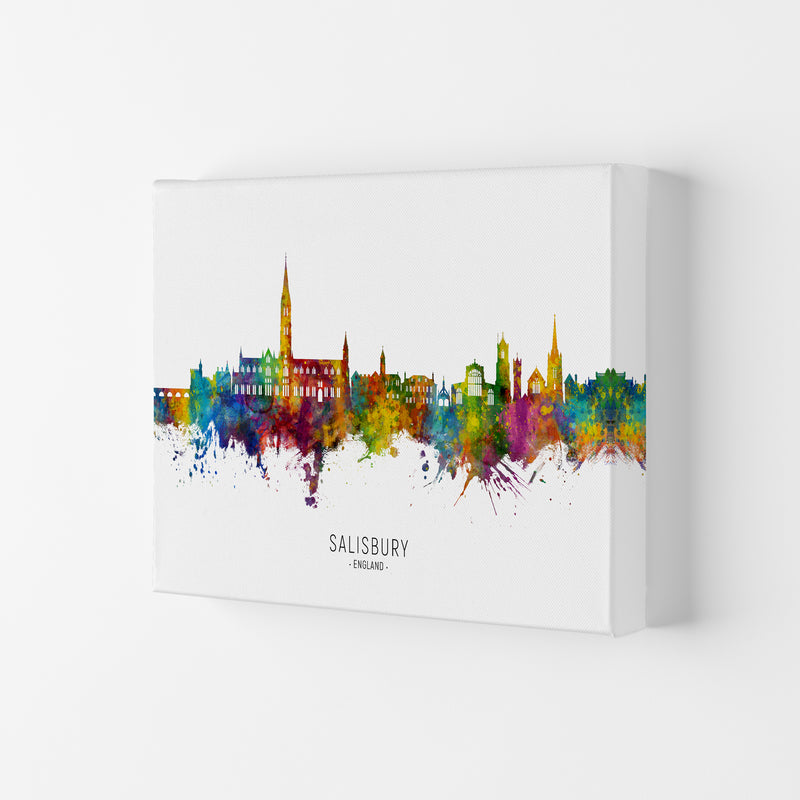 Salisbury England Skyline Art Print by Michael Tompsett Canvas
